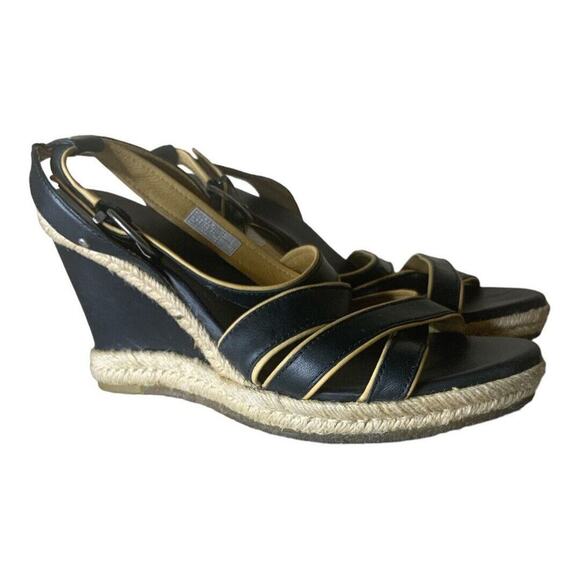 UGG Isabella Wedges Women's Size 8M Strappy Ankle Strap Leather Sandals - Picture 3 of 16